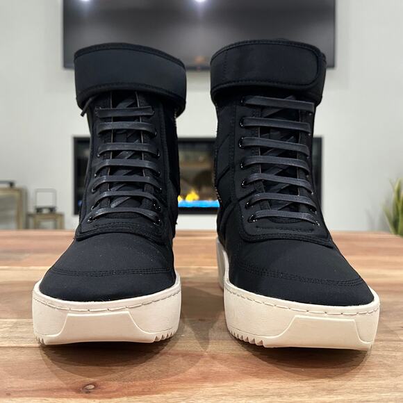 Fear Of God EU 45 US 9.5 Military Black Nylon High Top Sneaker FG-MSNY-BLK16 main image 12